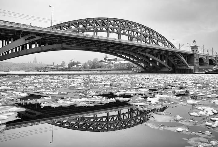Зима в городе. Андреевский мост