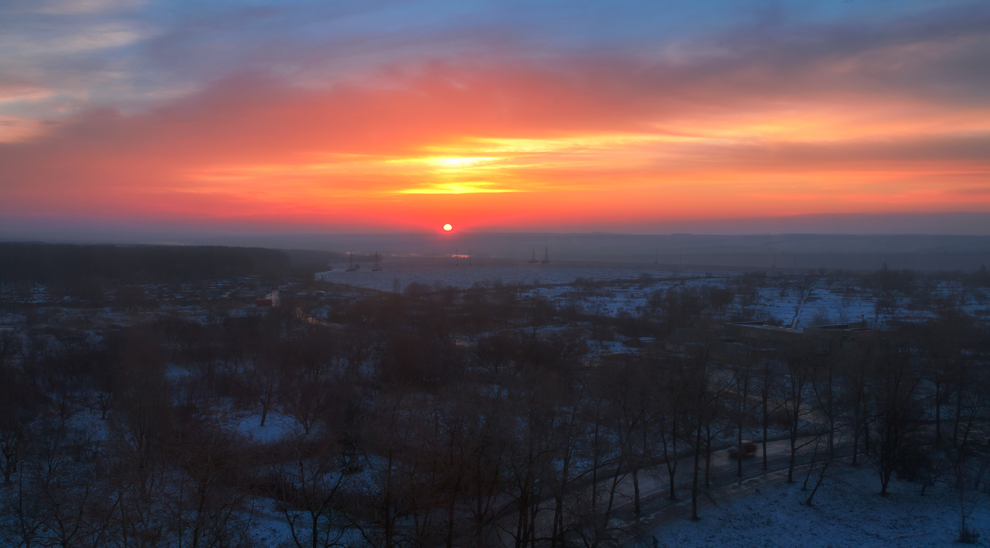 Зимний рассвет.