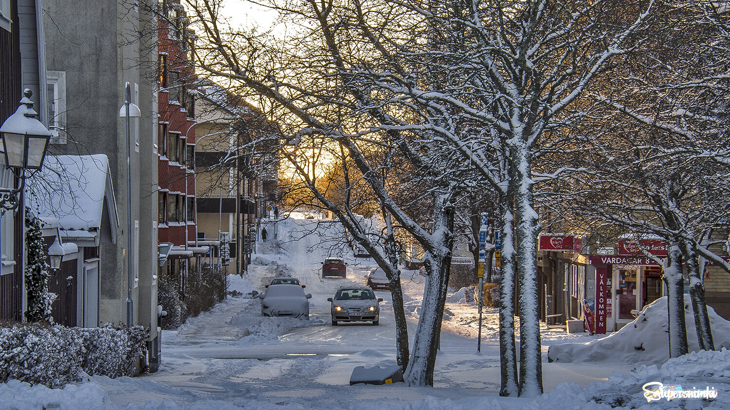 В заснеженном городе