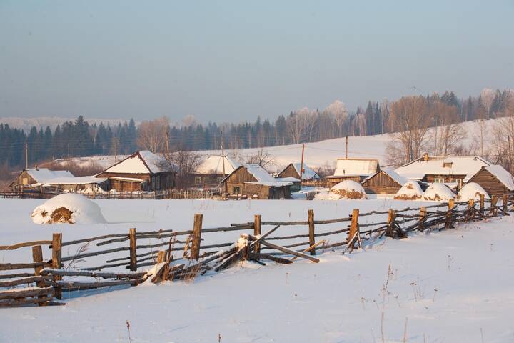 Зимняя деревенька