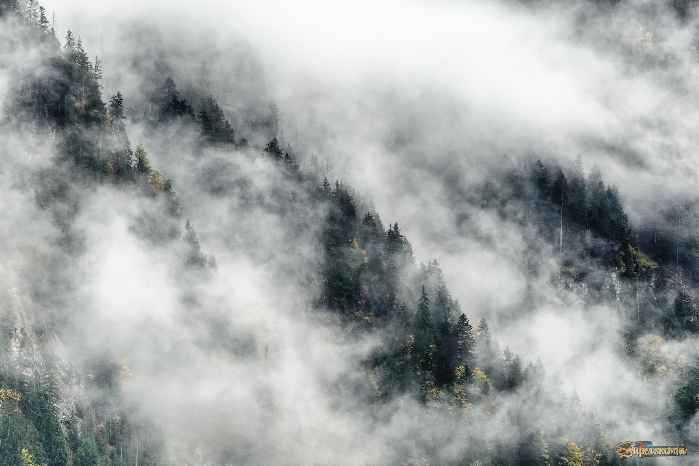 Альпы. Туманы. Осень