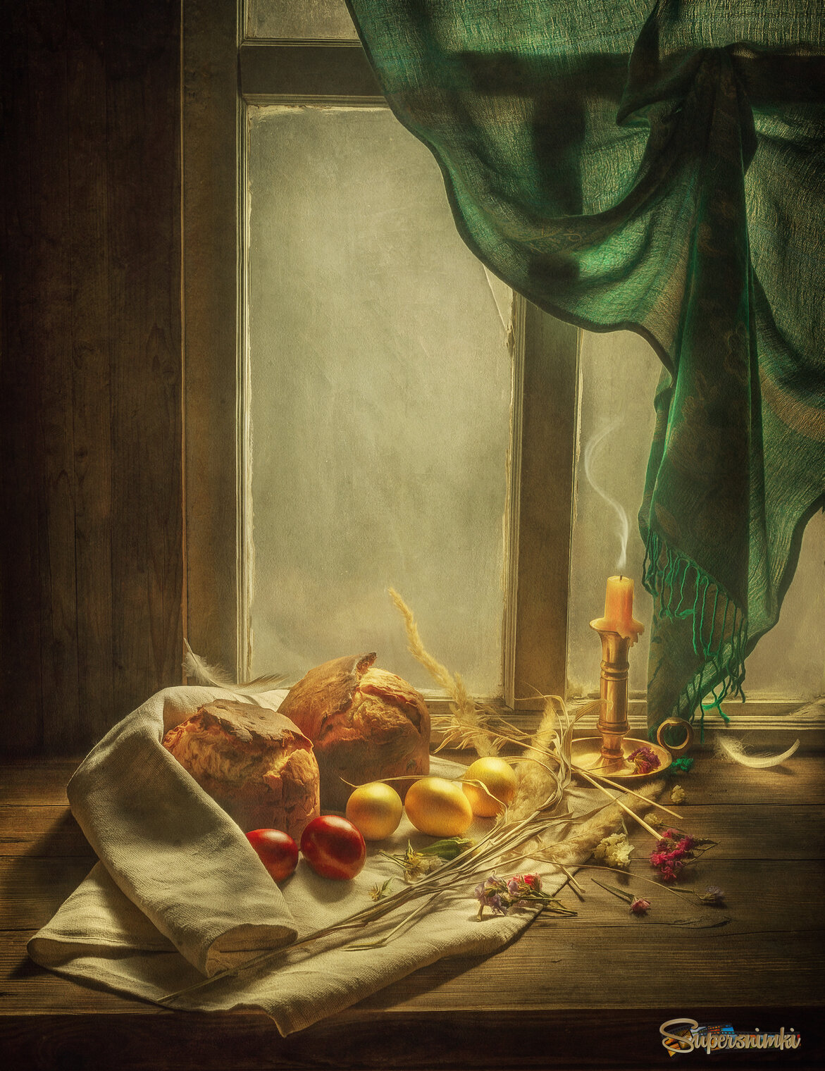 В канун Пасхи.