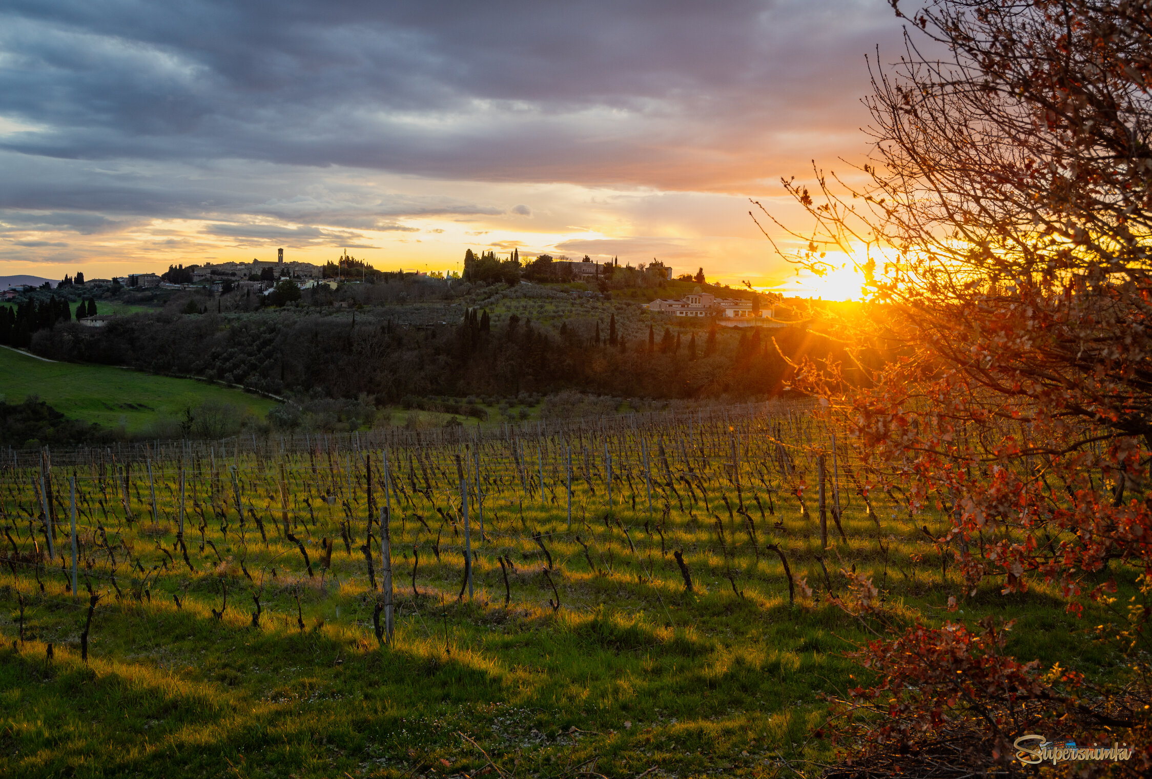 На закате...