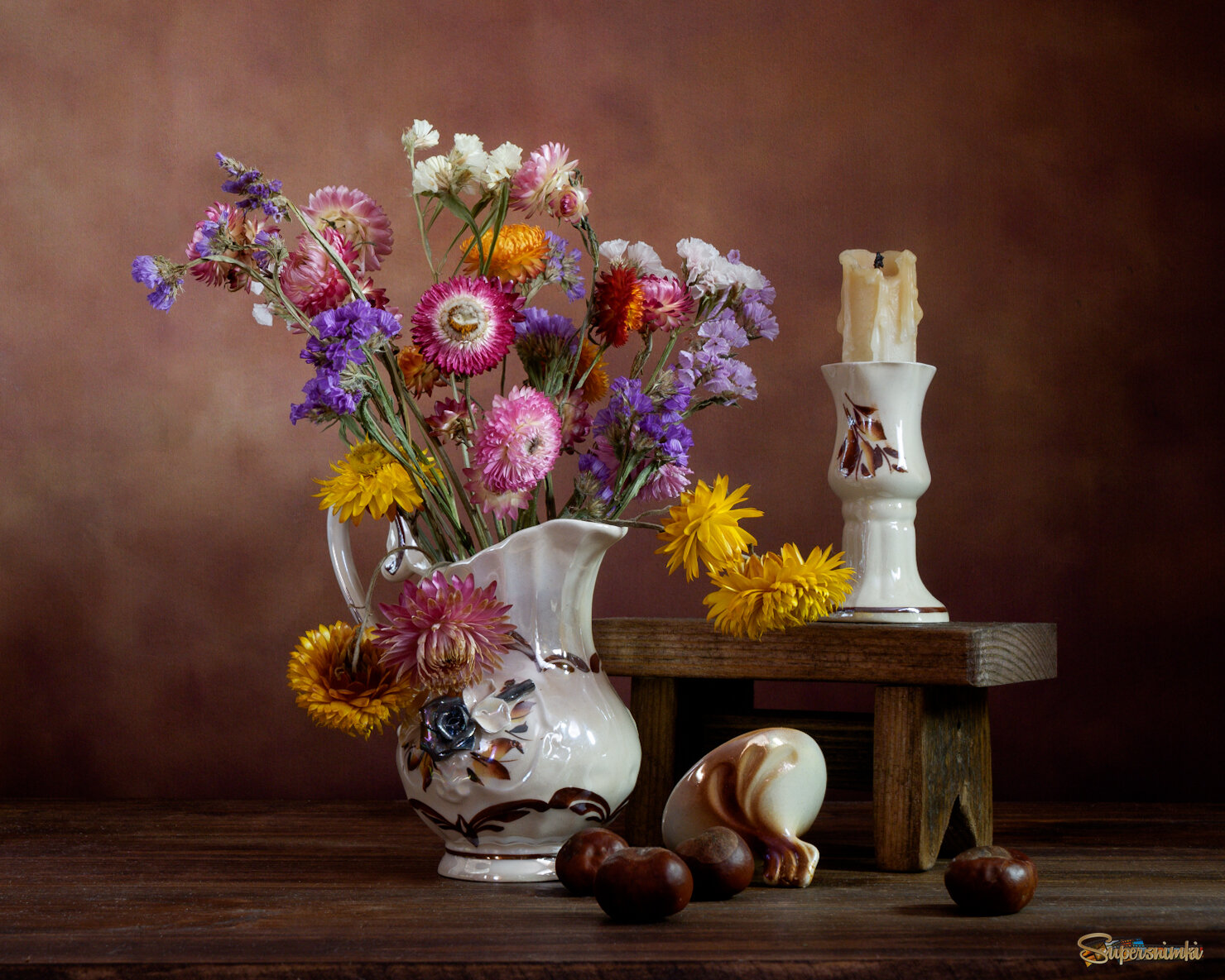 Натюрморт с сухоцветами 