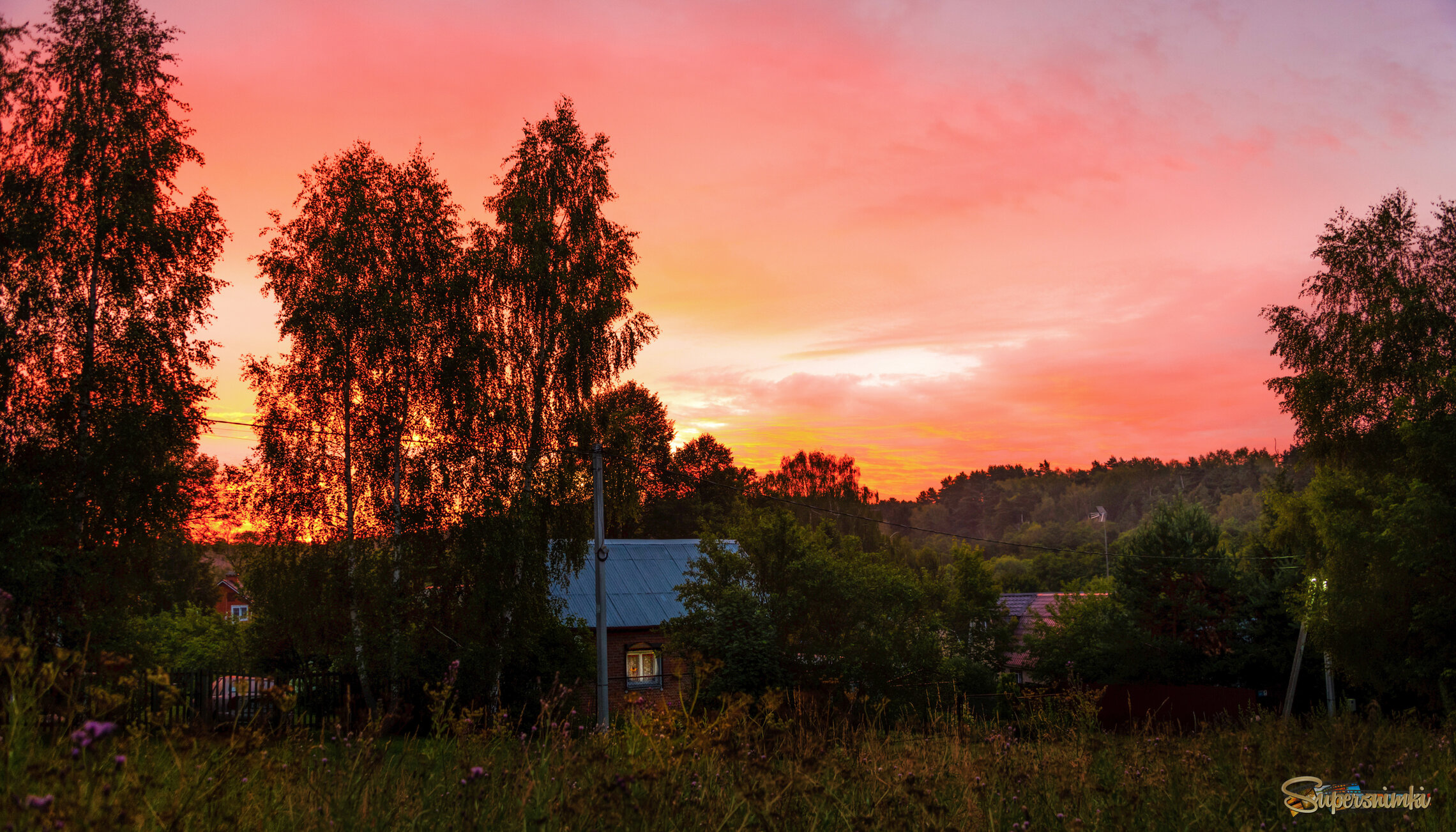 Вечер в деревне.