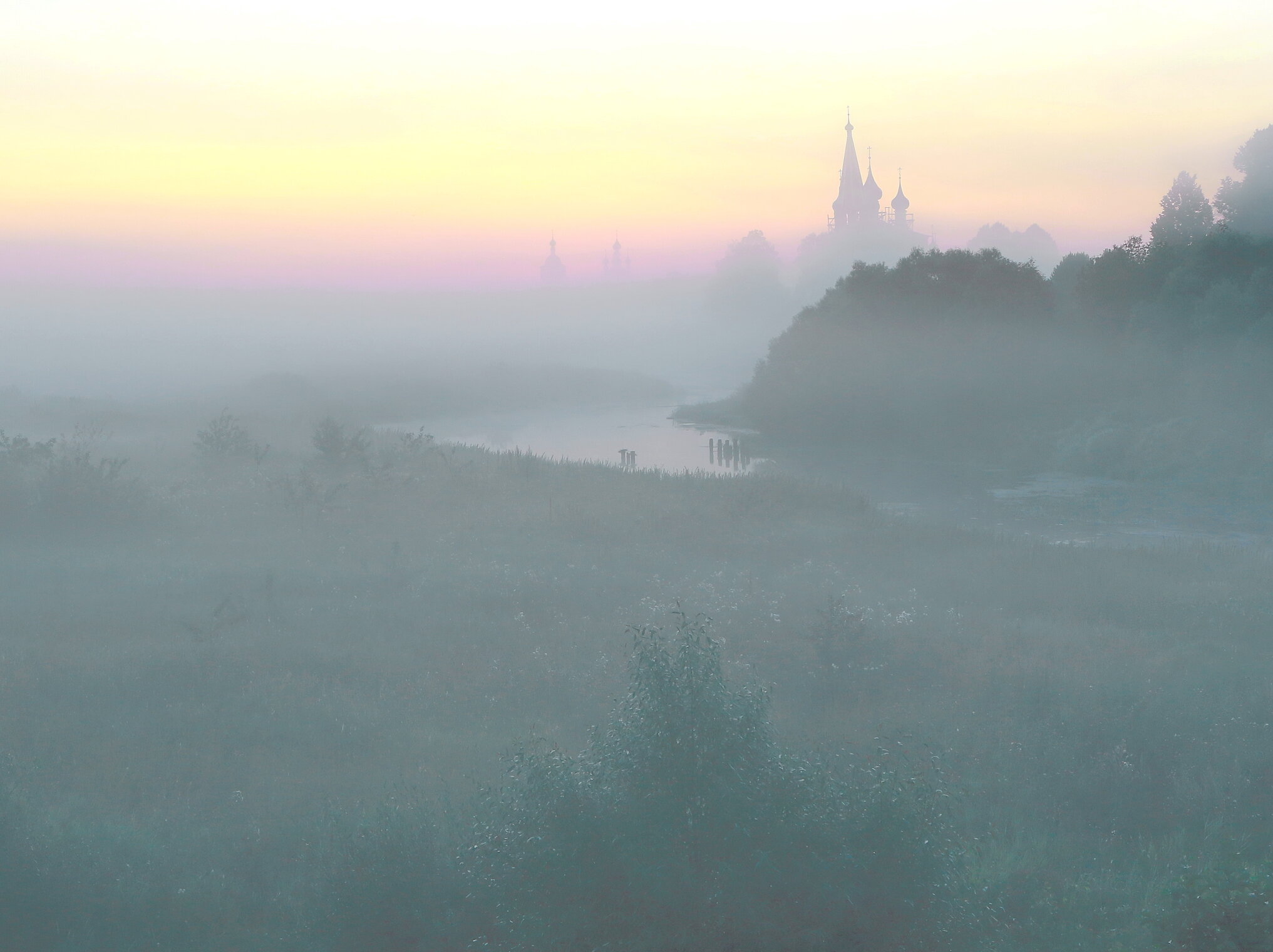 утро туманное