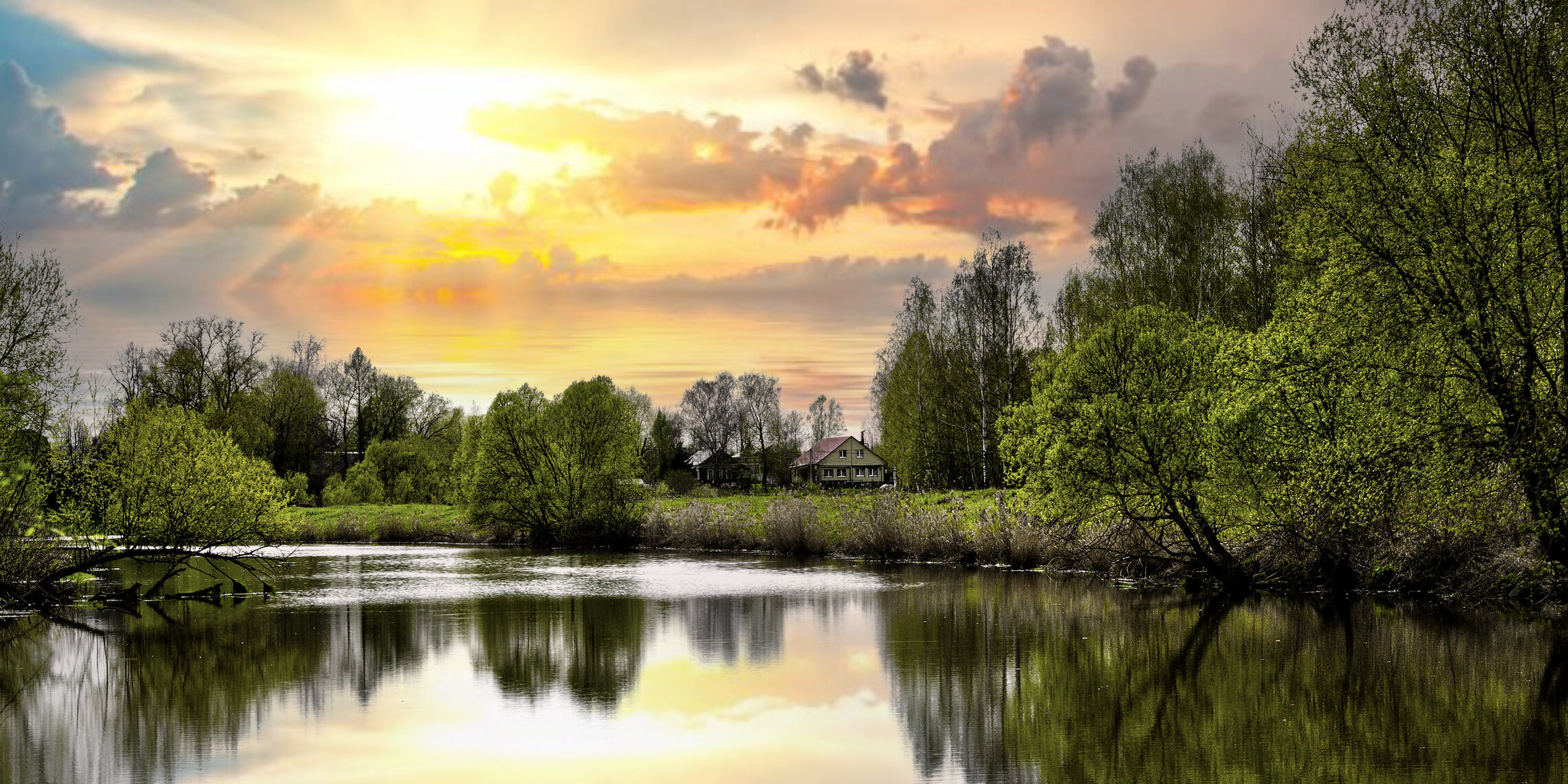 landscape Ярополец. Река Лама