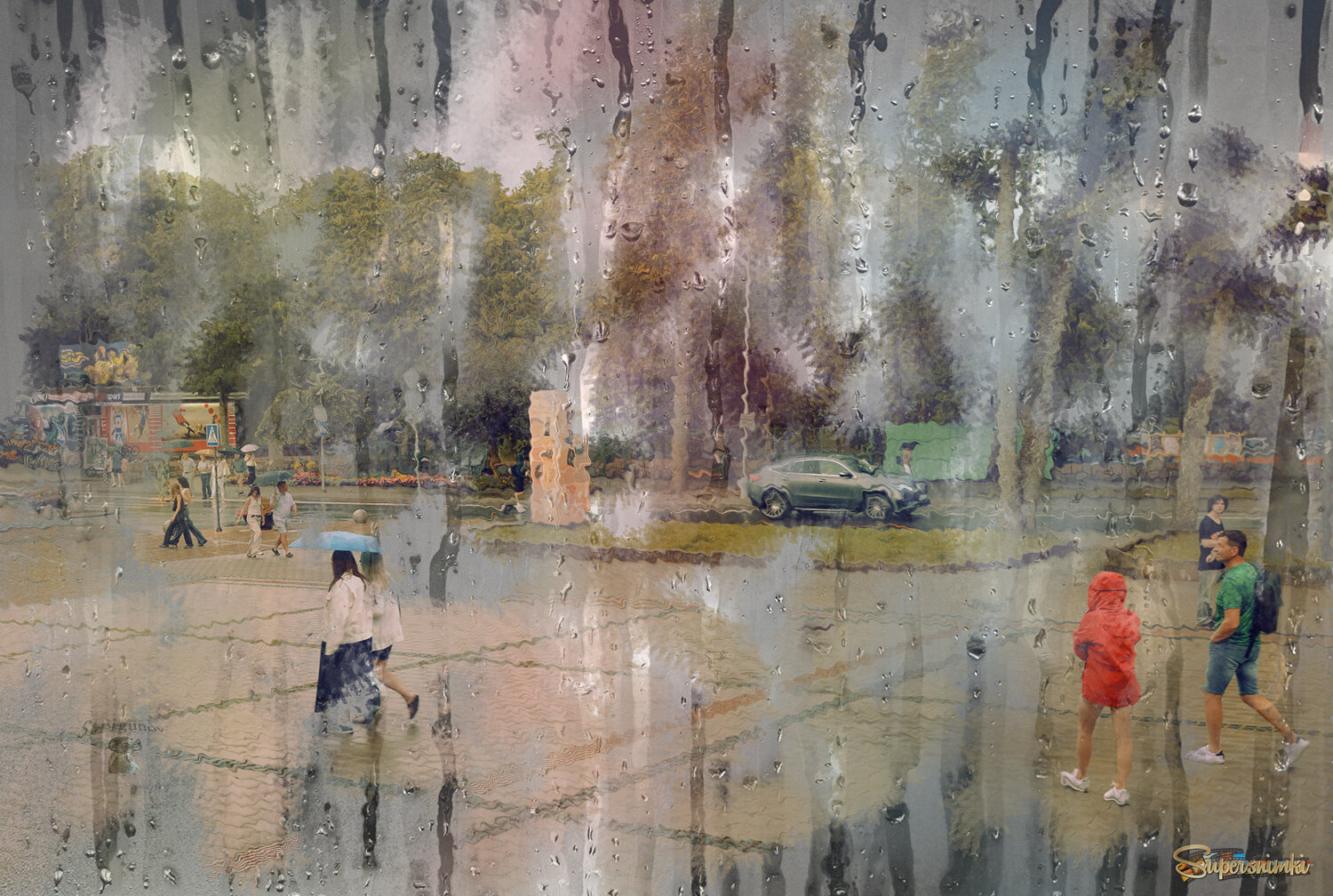 Дождливый летний день.