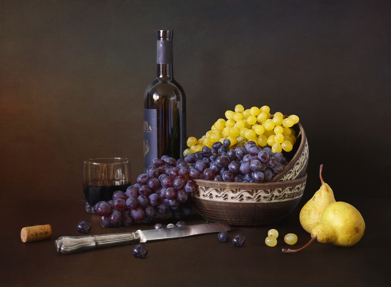 натюрморт с виноградом