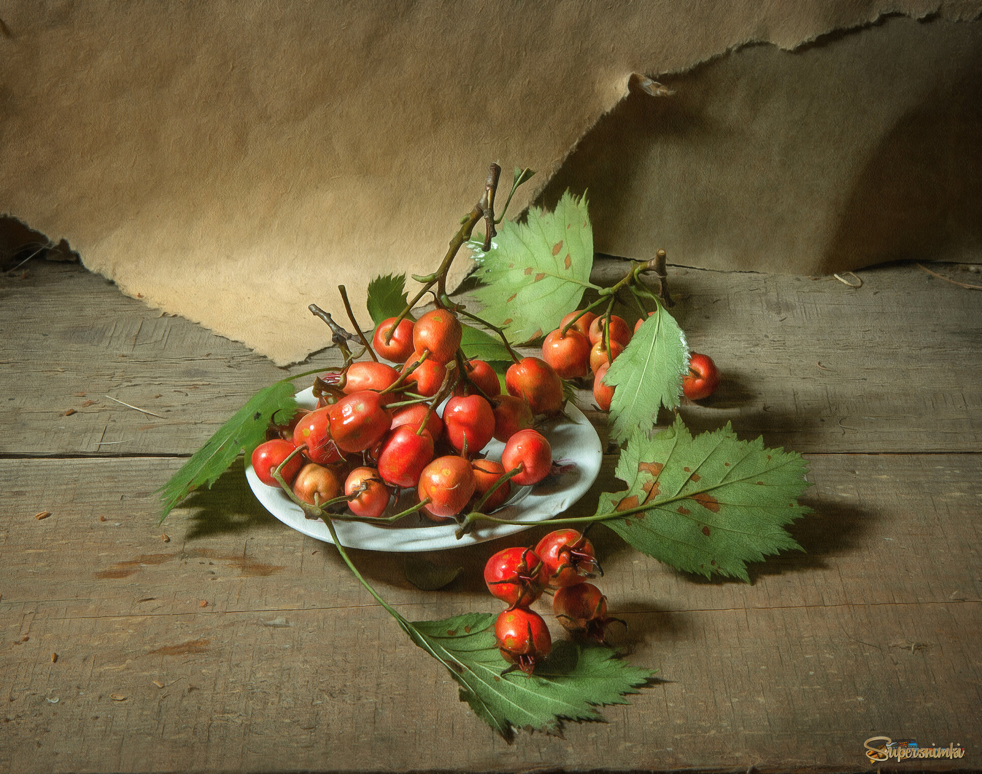 С боярышником...