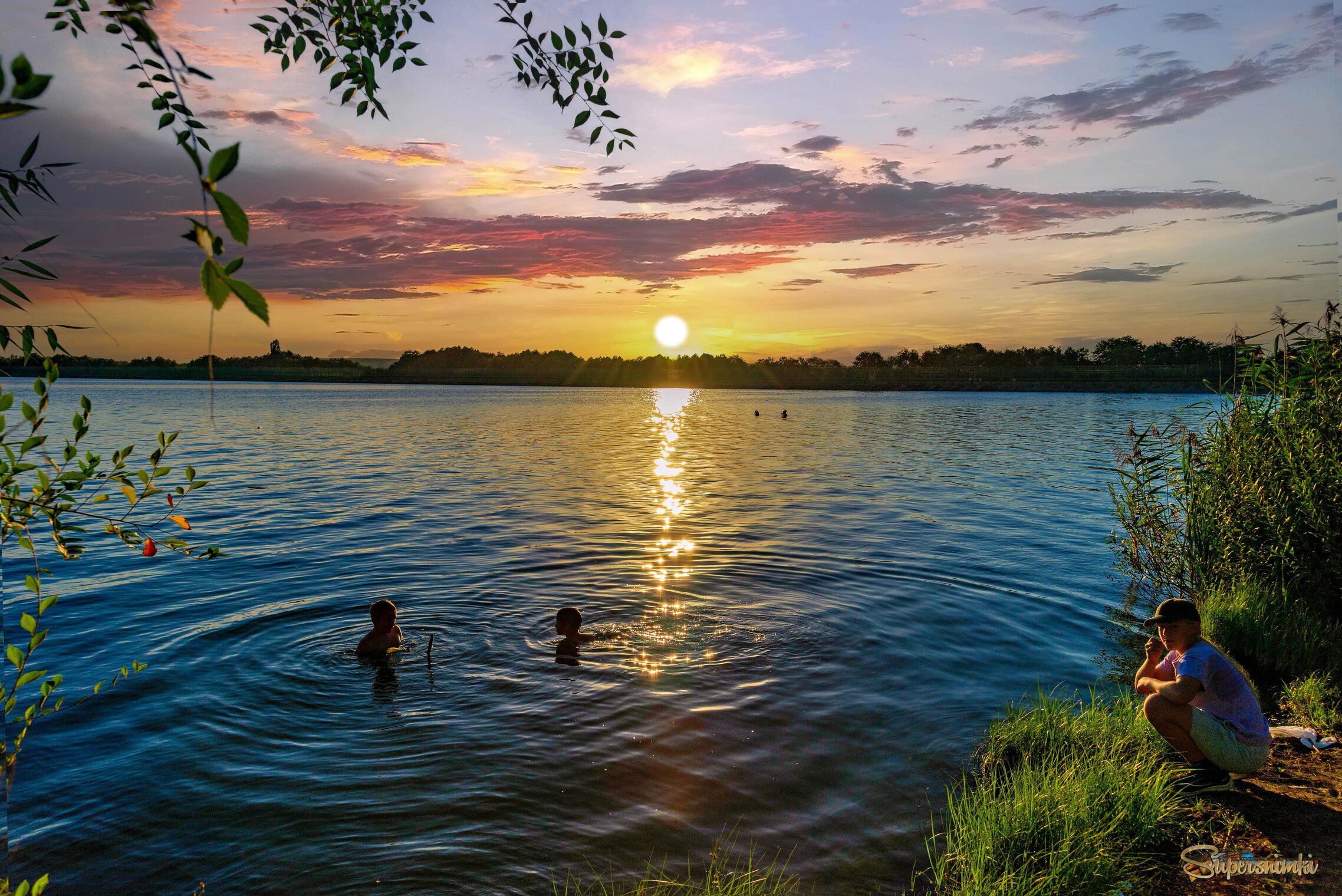 Вечернее купание.