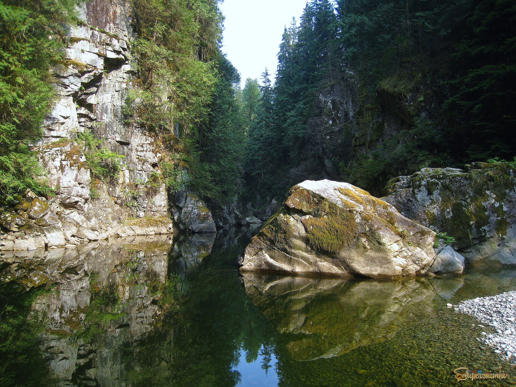 На реке Капилано, Канада.