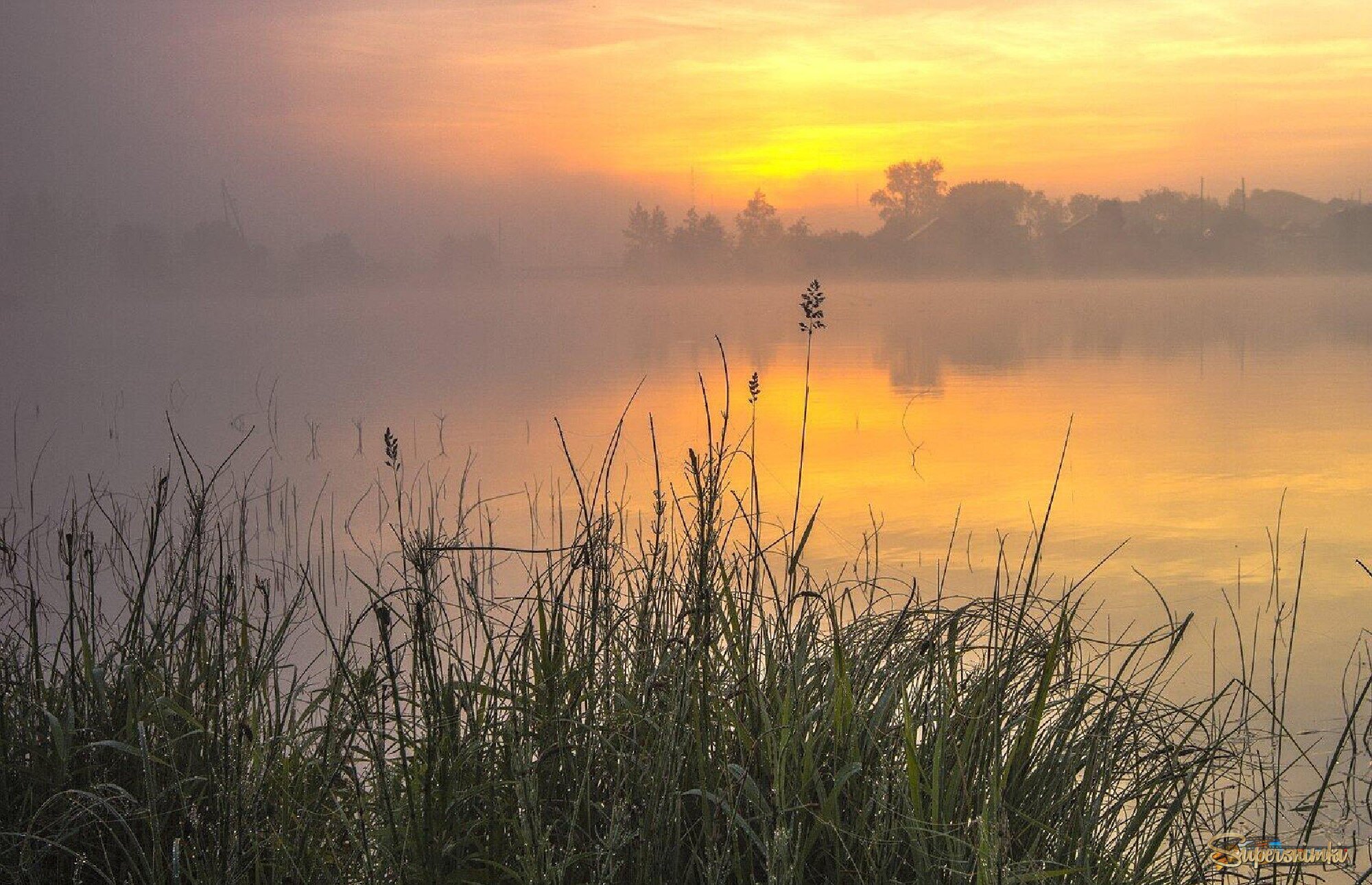 Рассвет на реке Кушва, Свердловская обл.