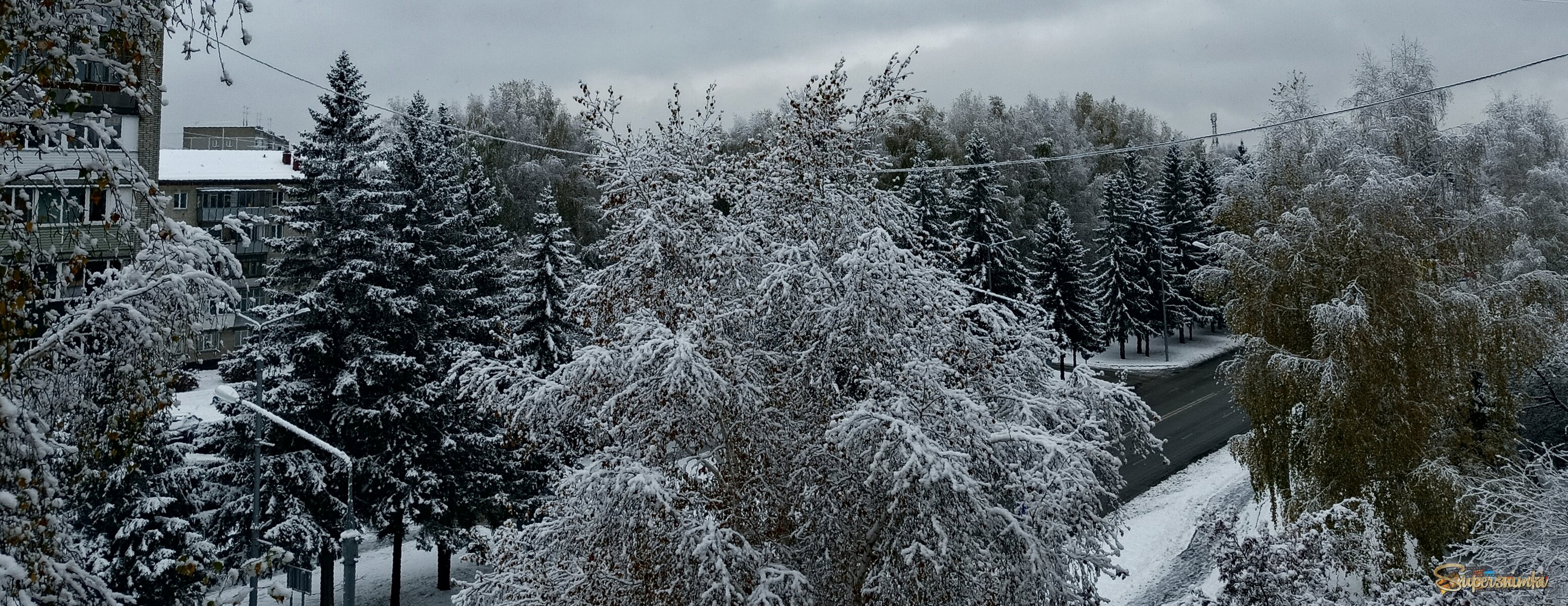 Раннее , снежное утро .