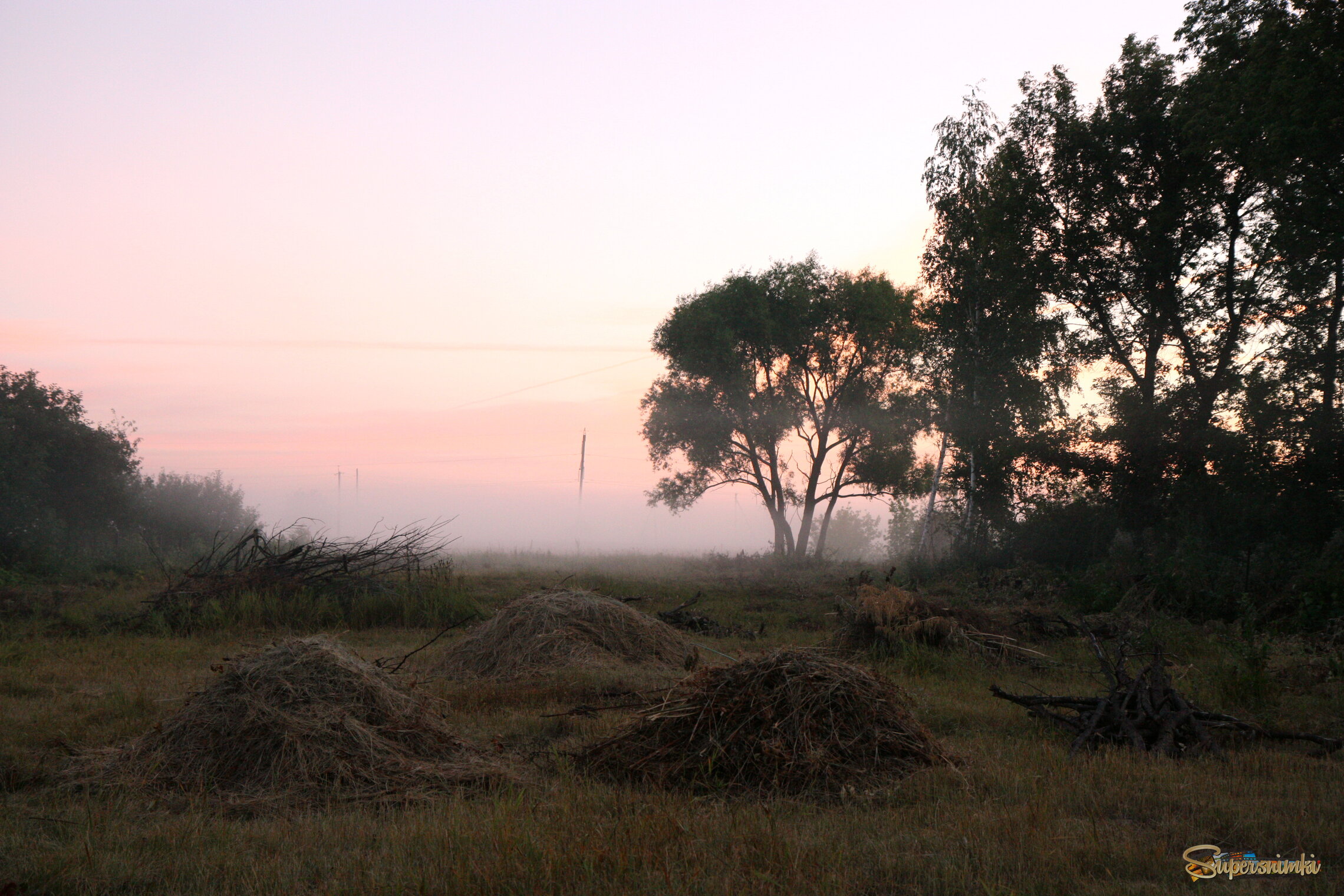 Август, утро