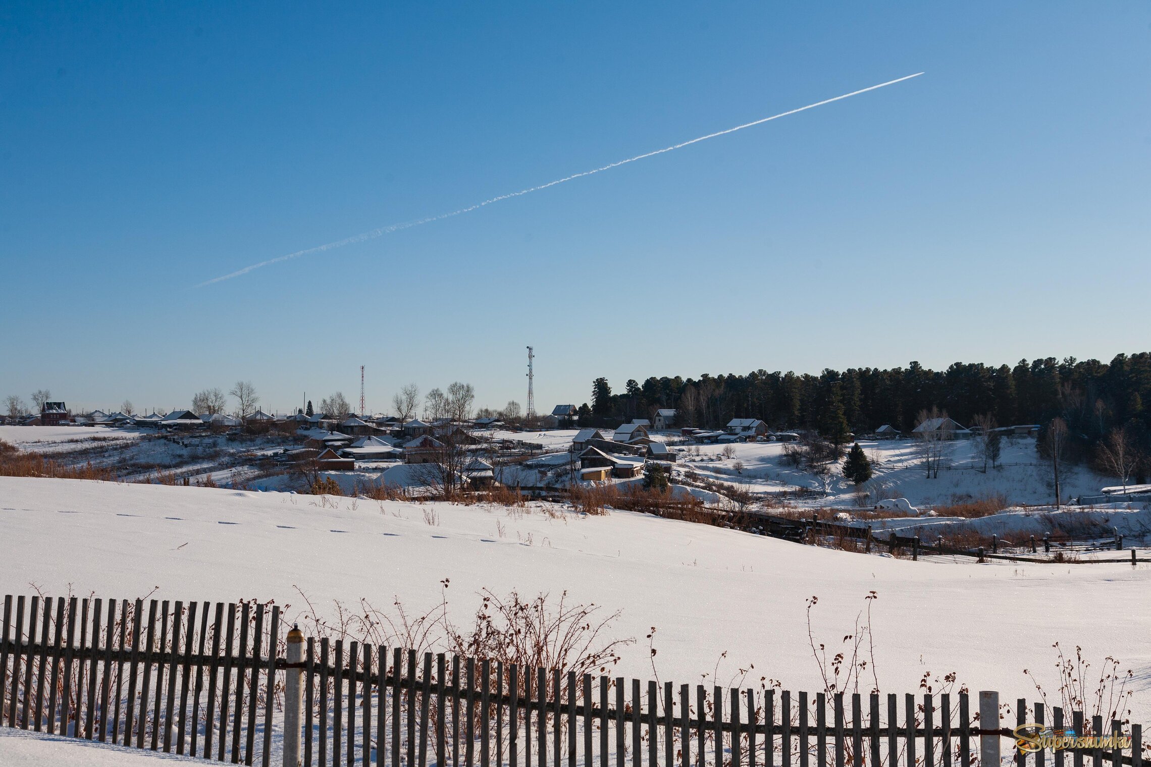 Зимняя деревенька