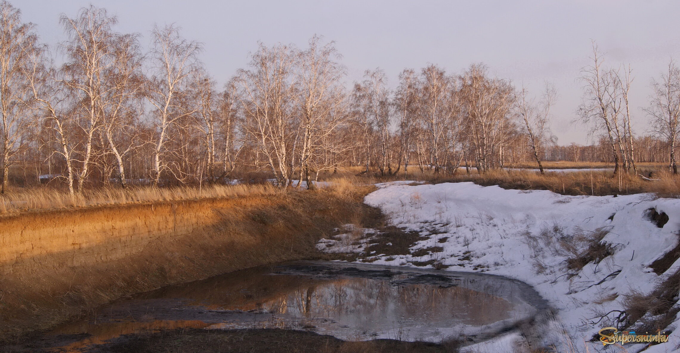 Карьер,в закатном свете.
