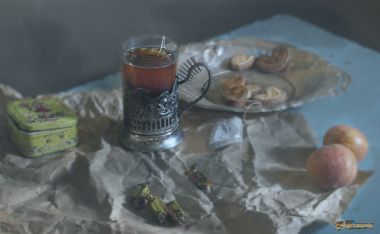 чай с печеньем