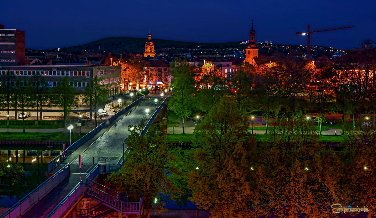 Ночной  Саарбюкен..