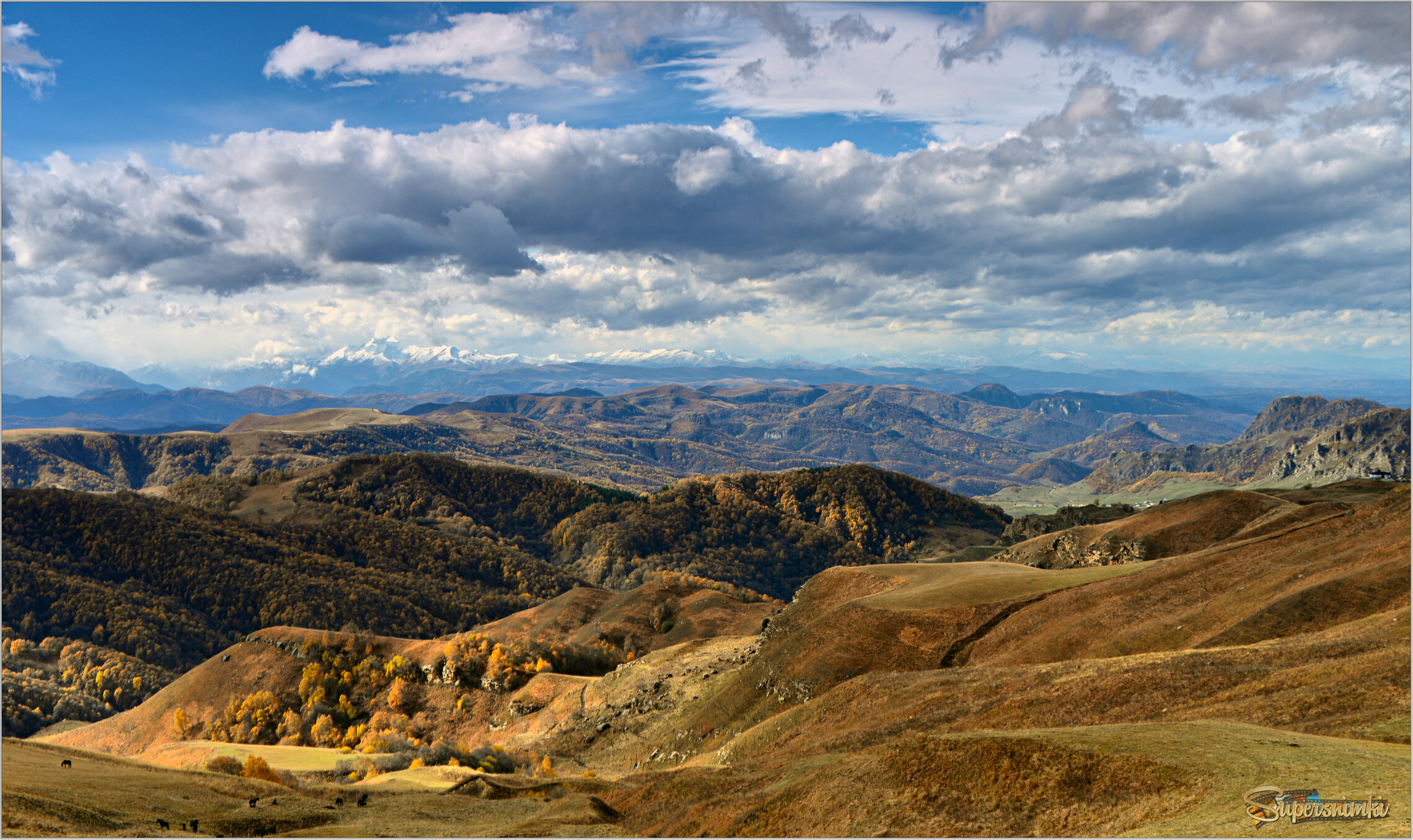 На перевале.