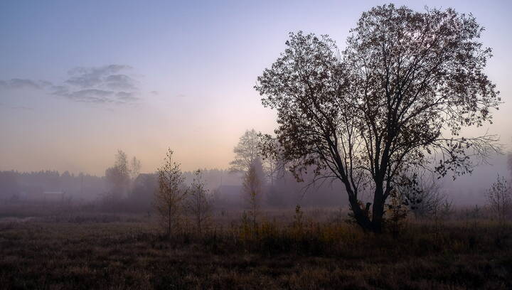 Осеннее утро в деревне