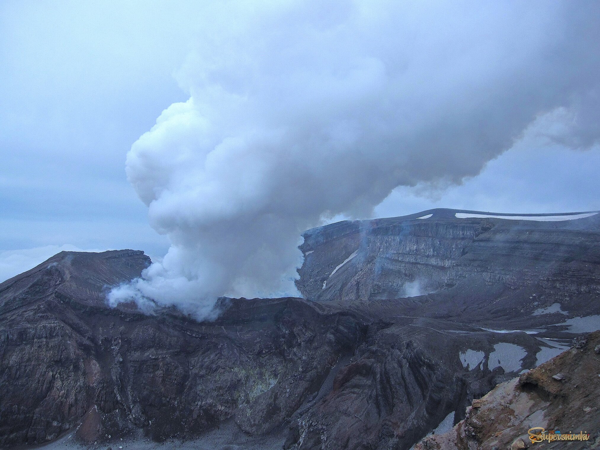 Вулкан Горелый, Камчатка, Россия.