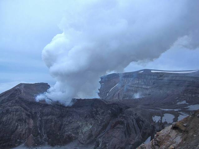 Вулкан Горелый, Камчатка, Россия.