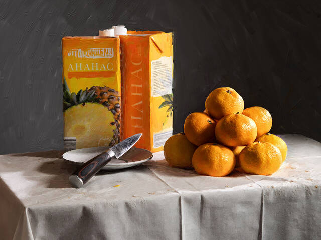 мандарины и ананасы