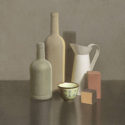 с кувшином и китайской чашкой