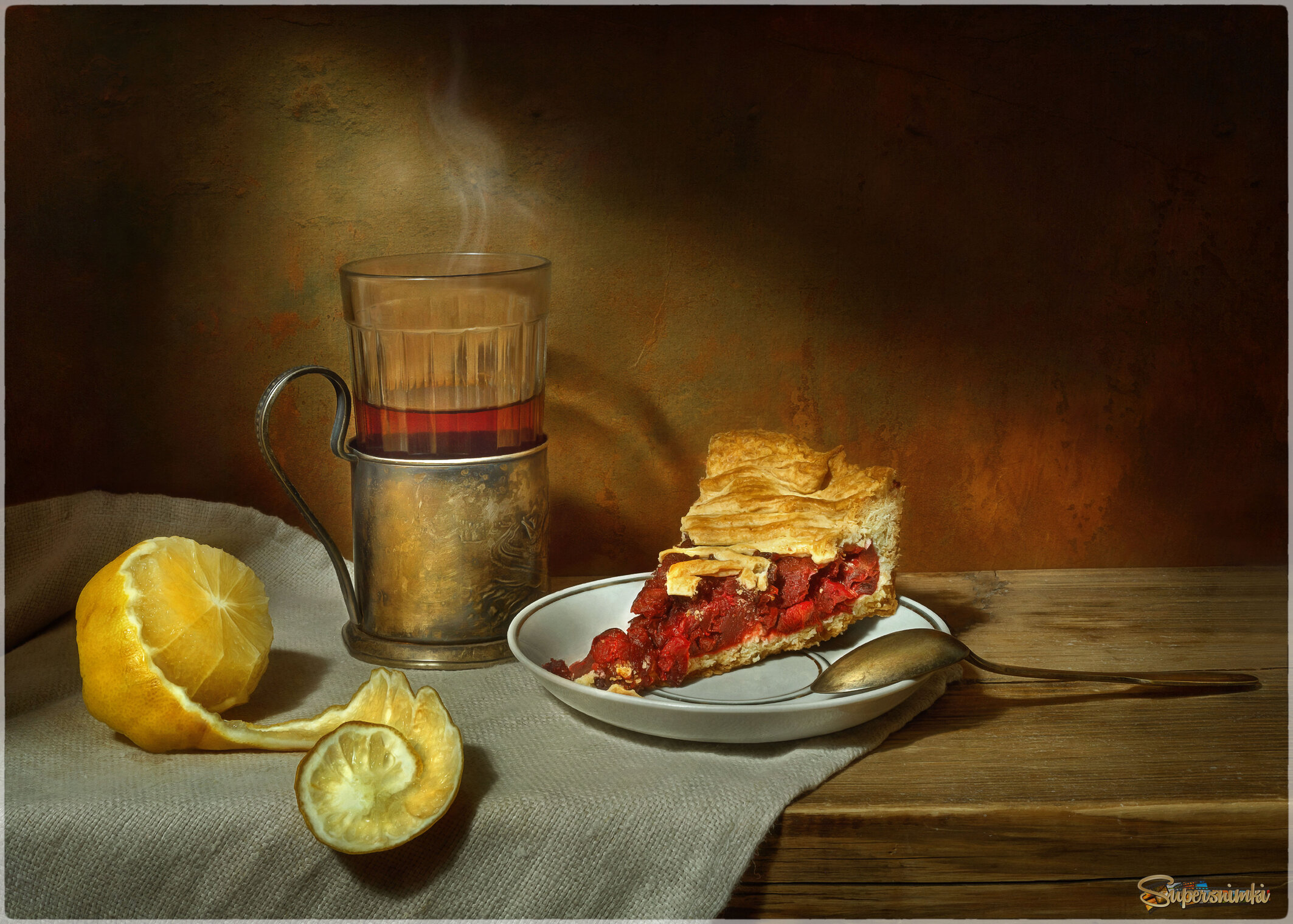 ...Пирог с вишней.