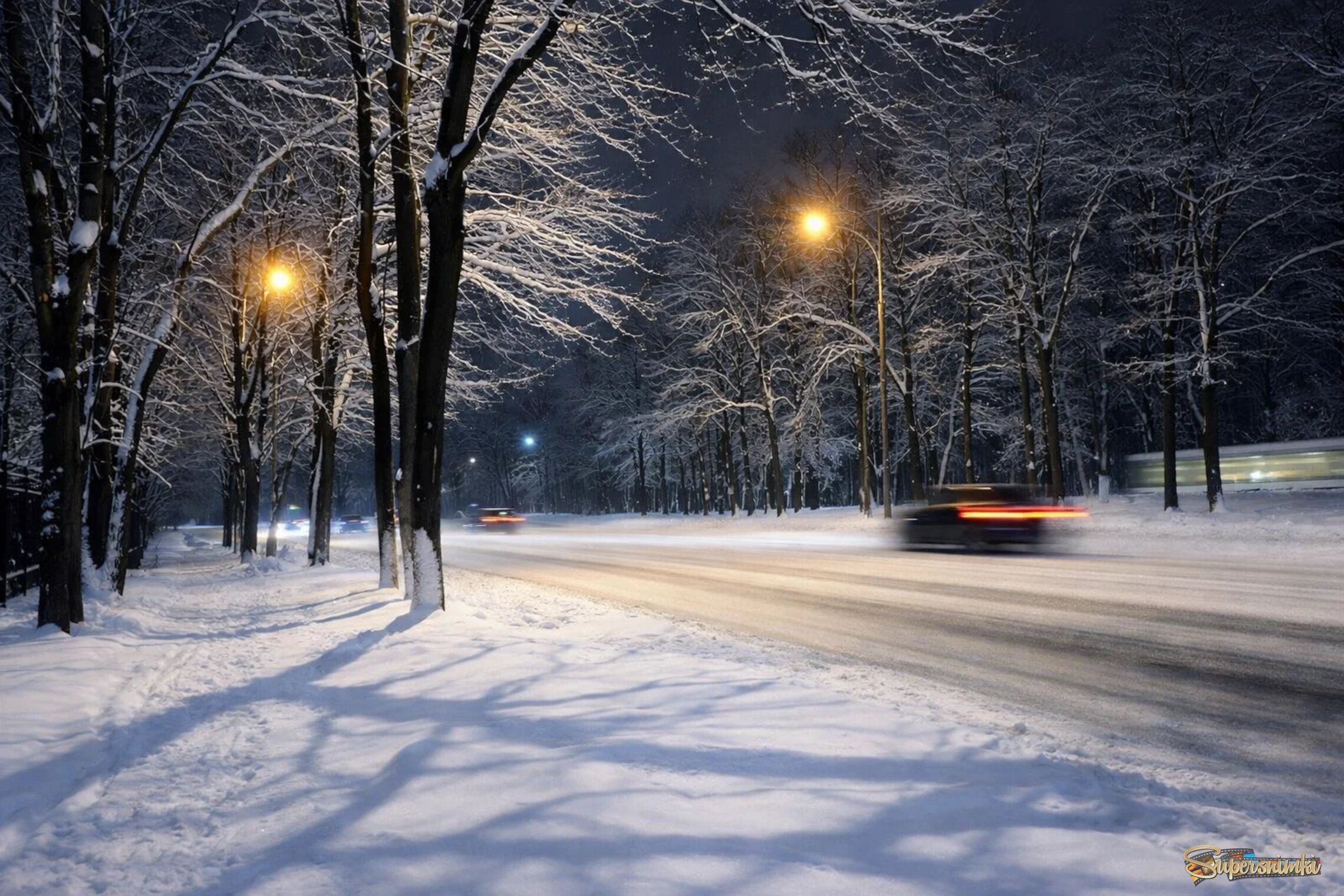 Зимний вечер в Сокольниках
