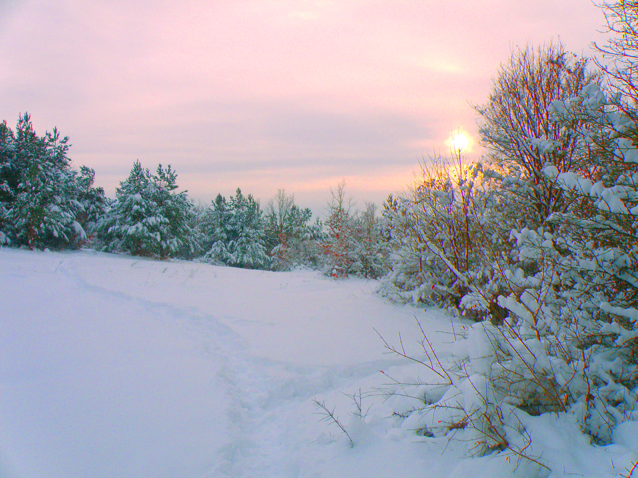 сНежный рассвет.