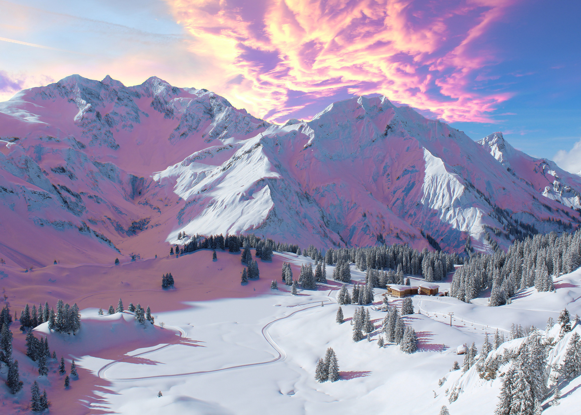 Закатные облака.