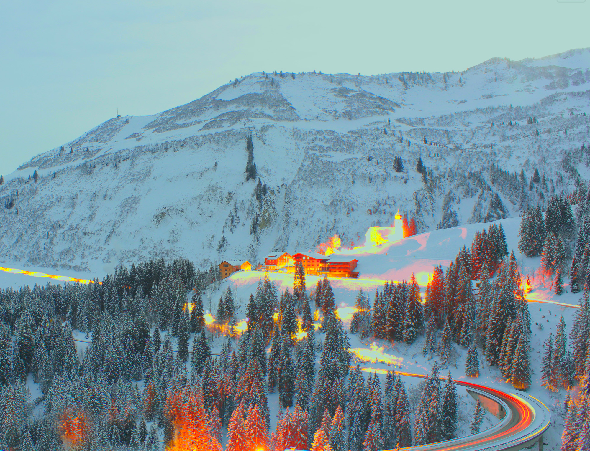 Вечерние огни.