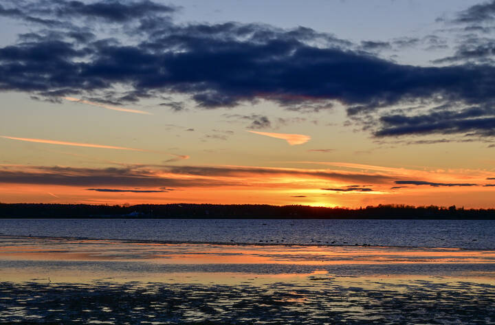 Спускалась ночь на реку