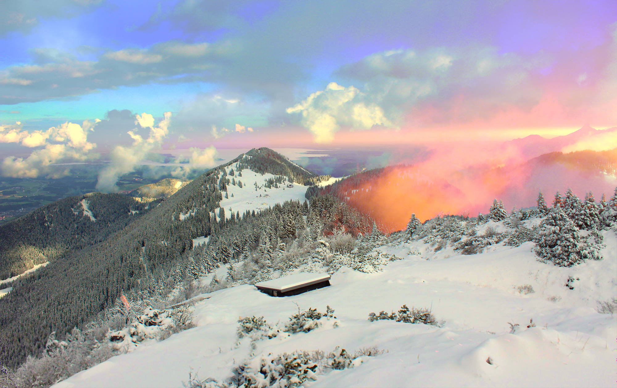 Снежные вершины.