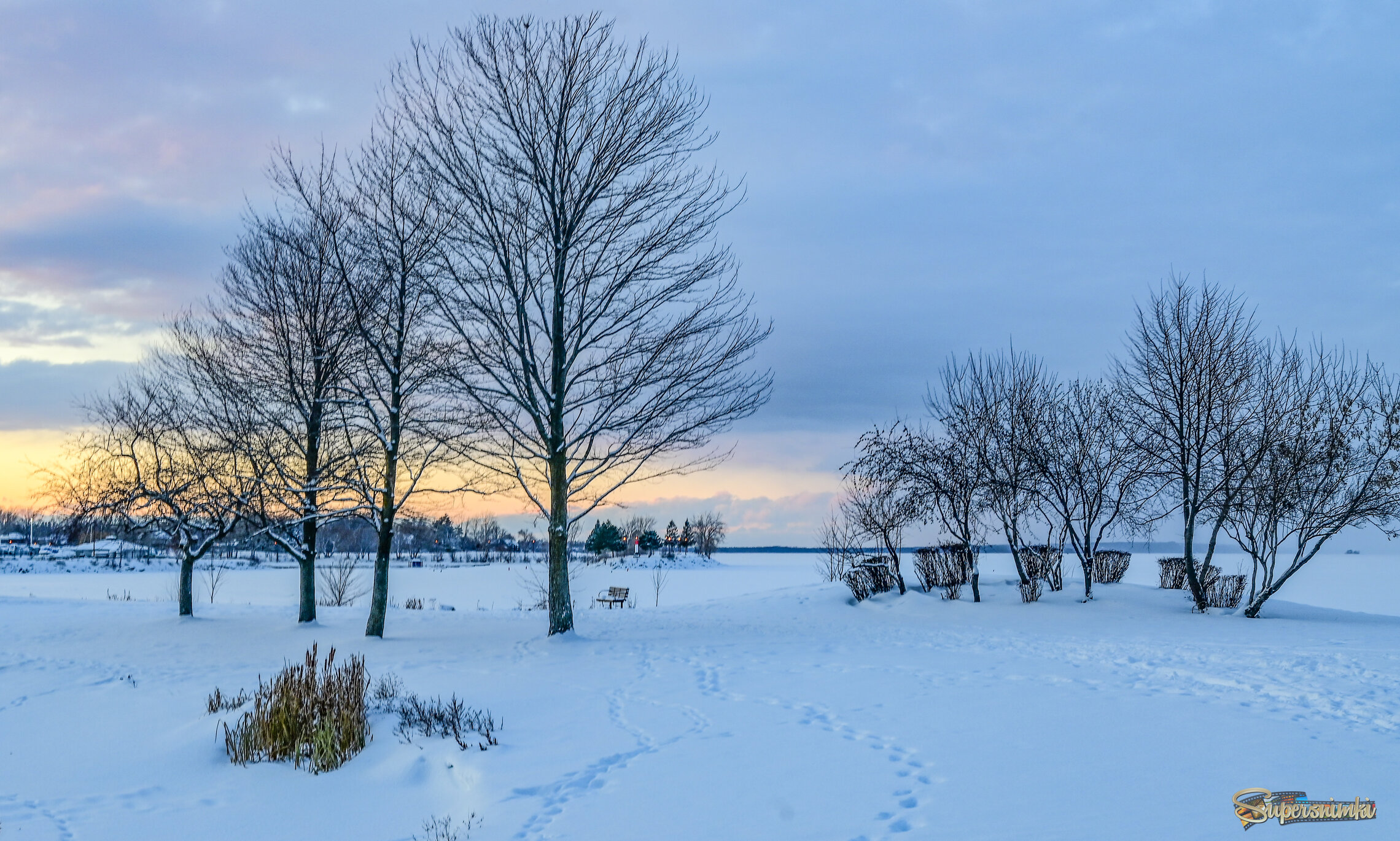 Рисунок тушью по закату