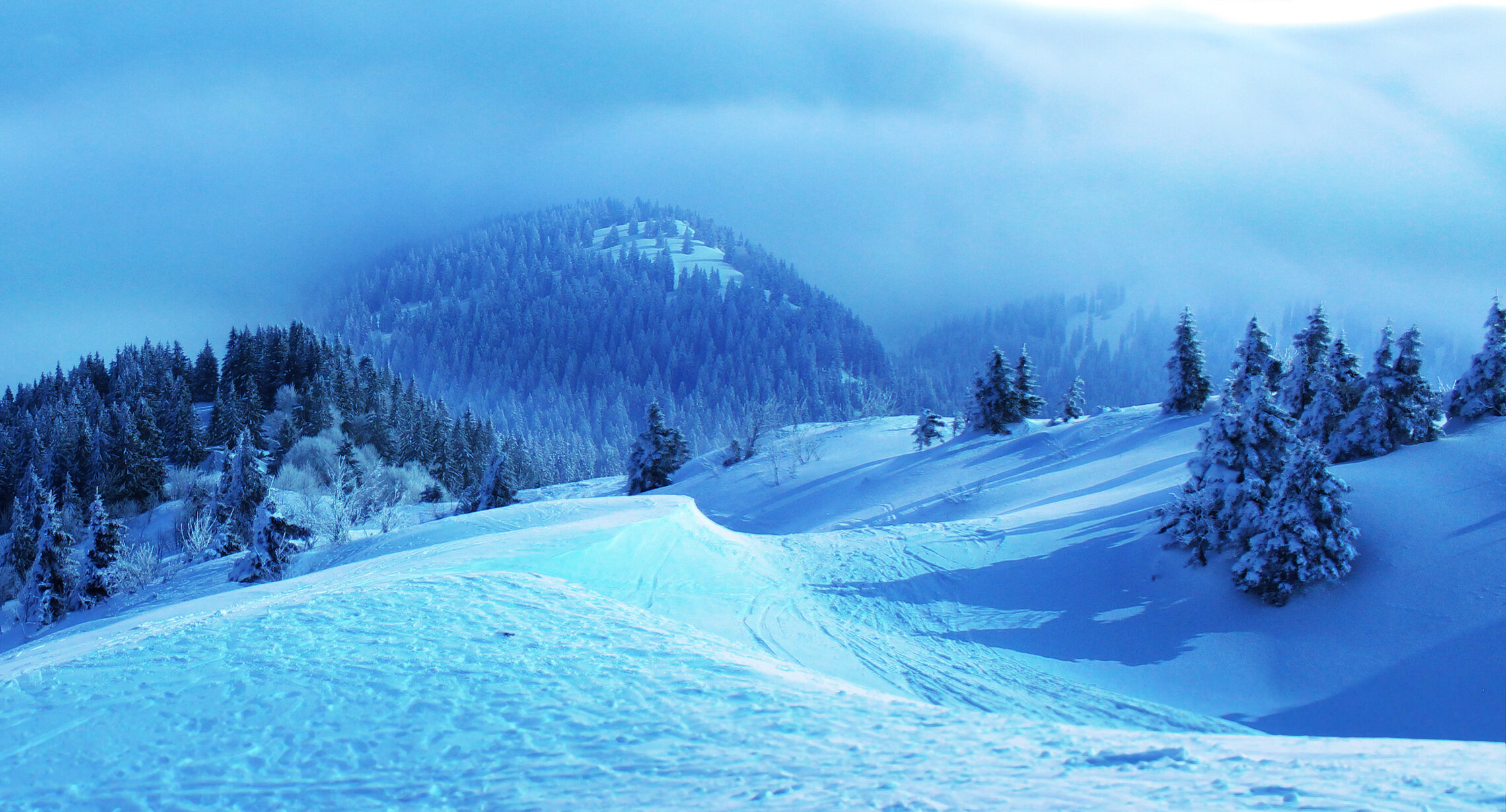 Горы в тумане.