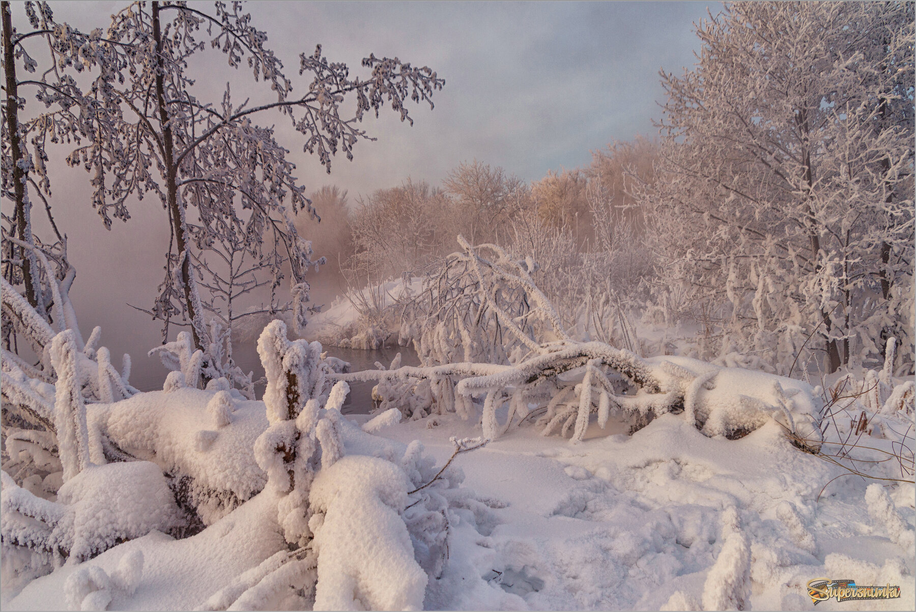 Рассвет в розовых тонах... 