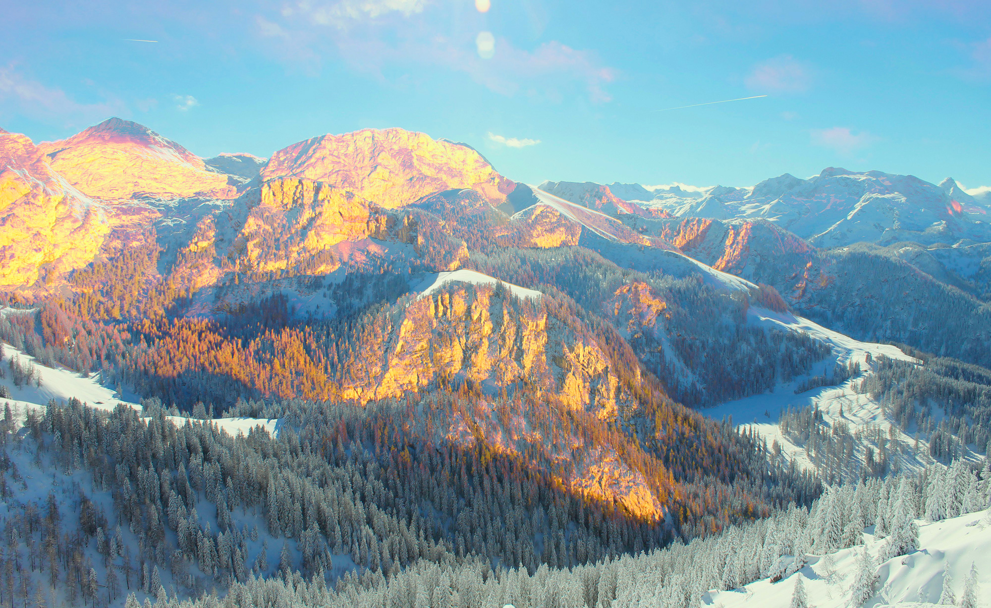 На солнечной стороне.