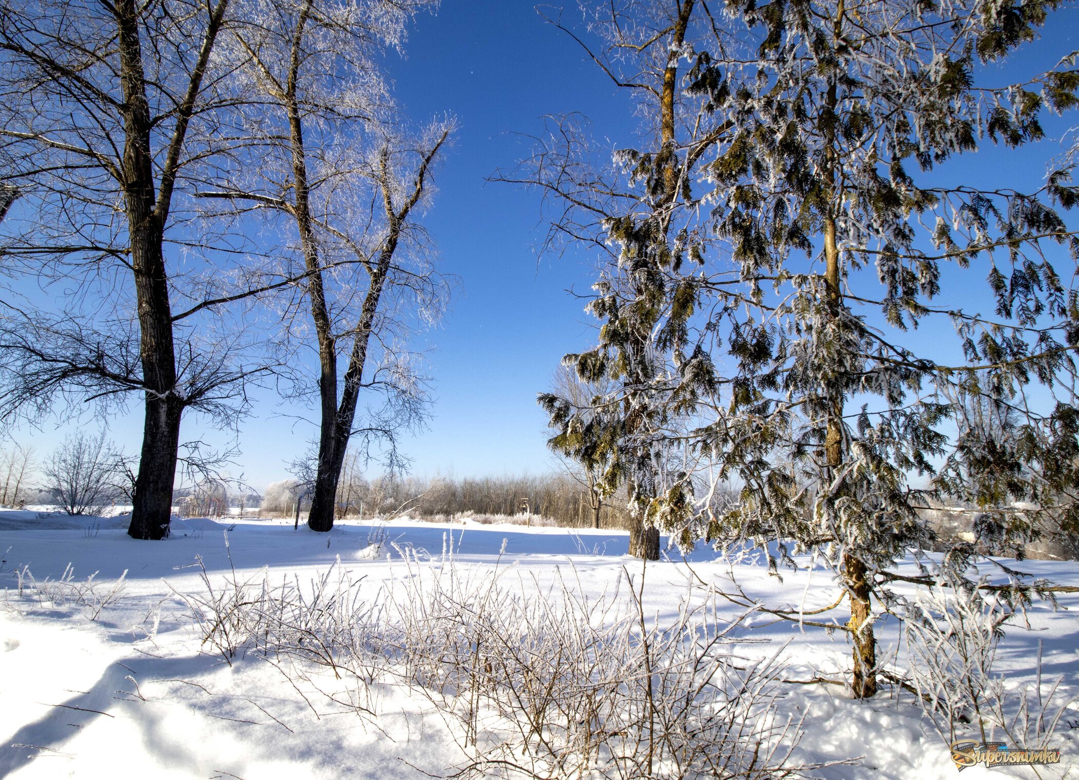 После снегопада.