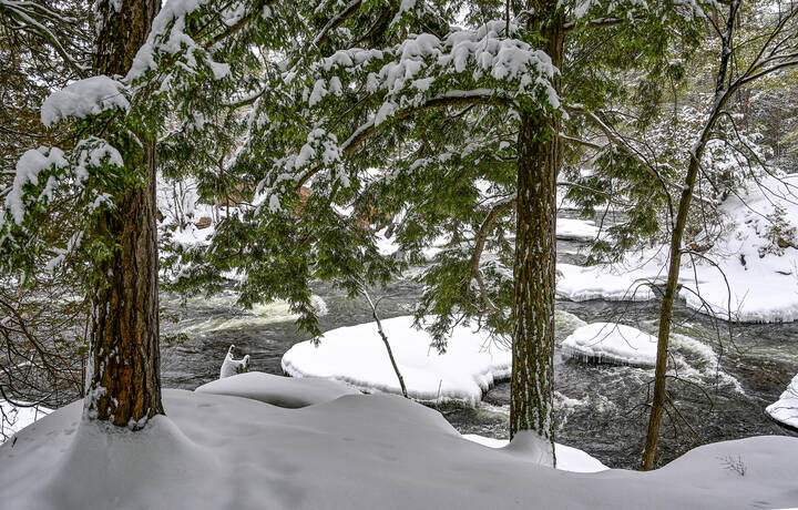 Поток неукротим морозом