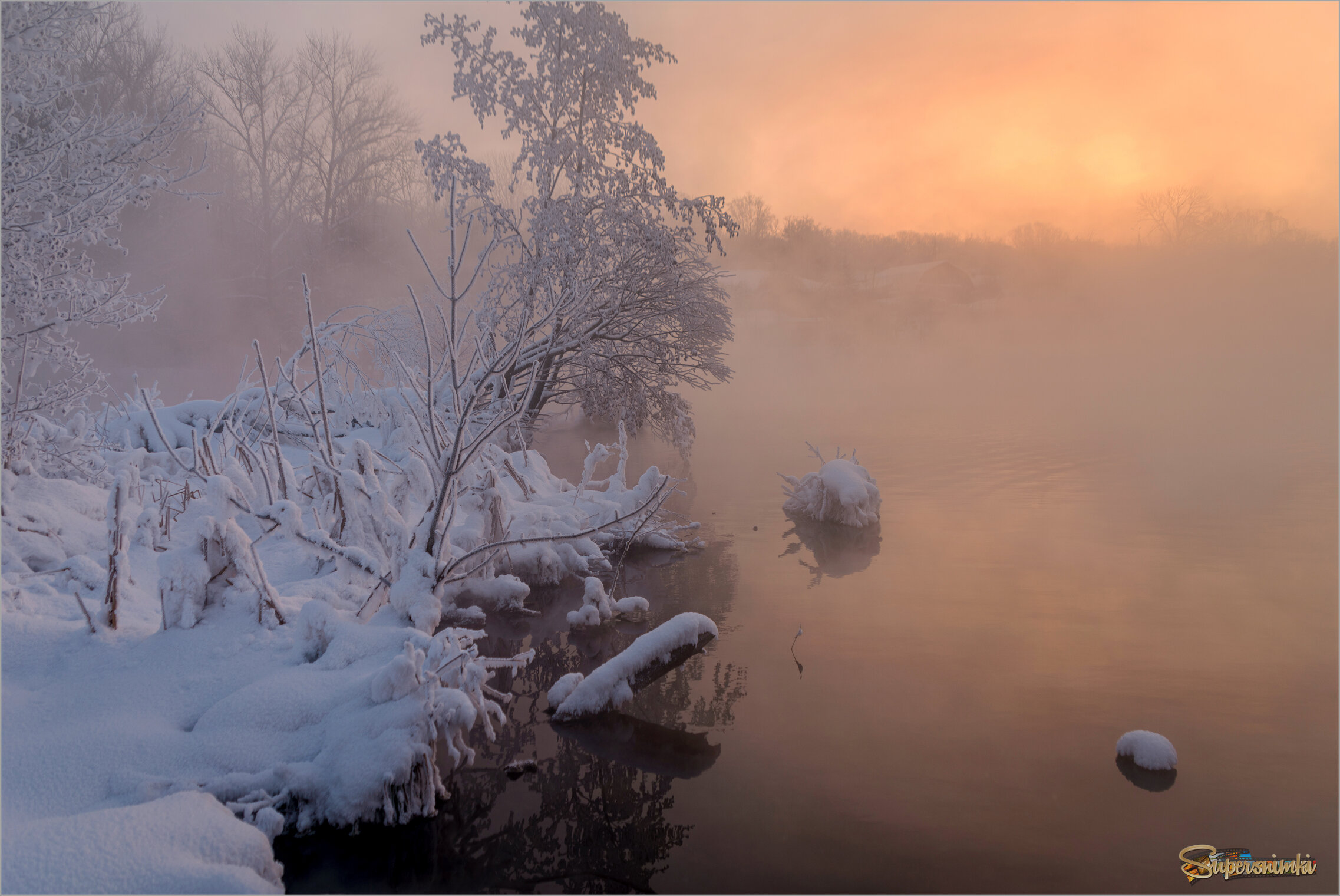 На рассвете в январе.