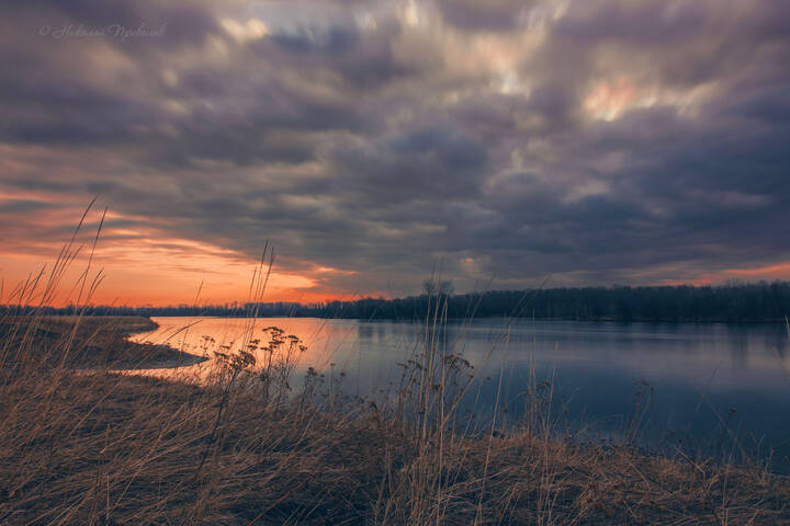 Утро на Енисее.