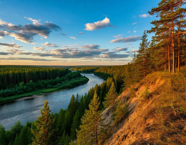 Не крутом берегу.