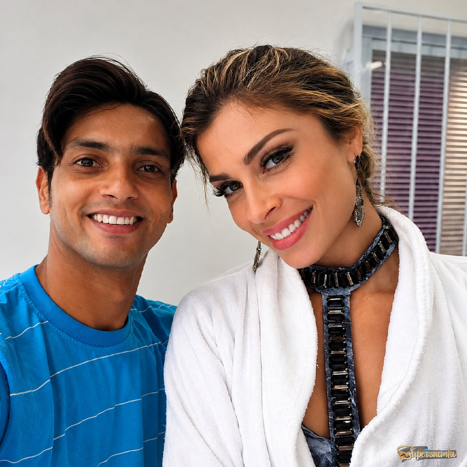 Romero Silva e Grazi Massafera na Globo