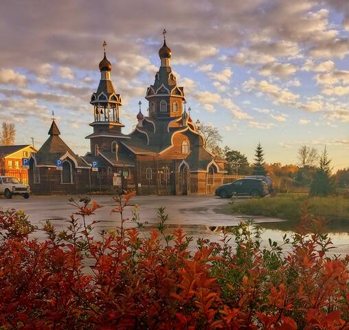 Осеннее утро .