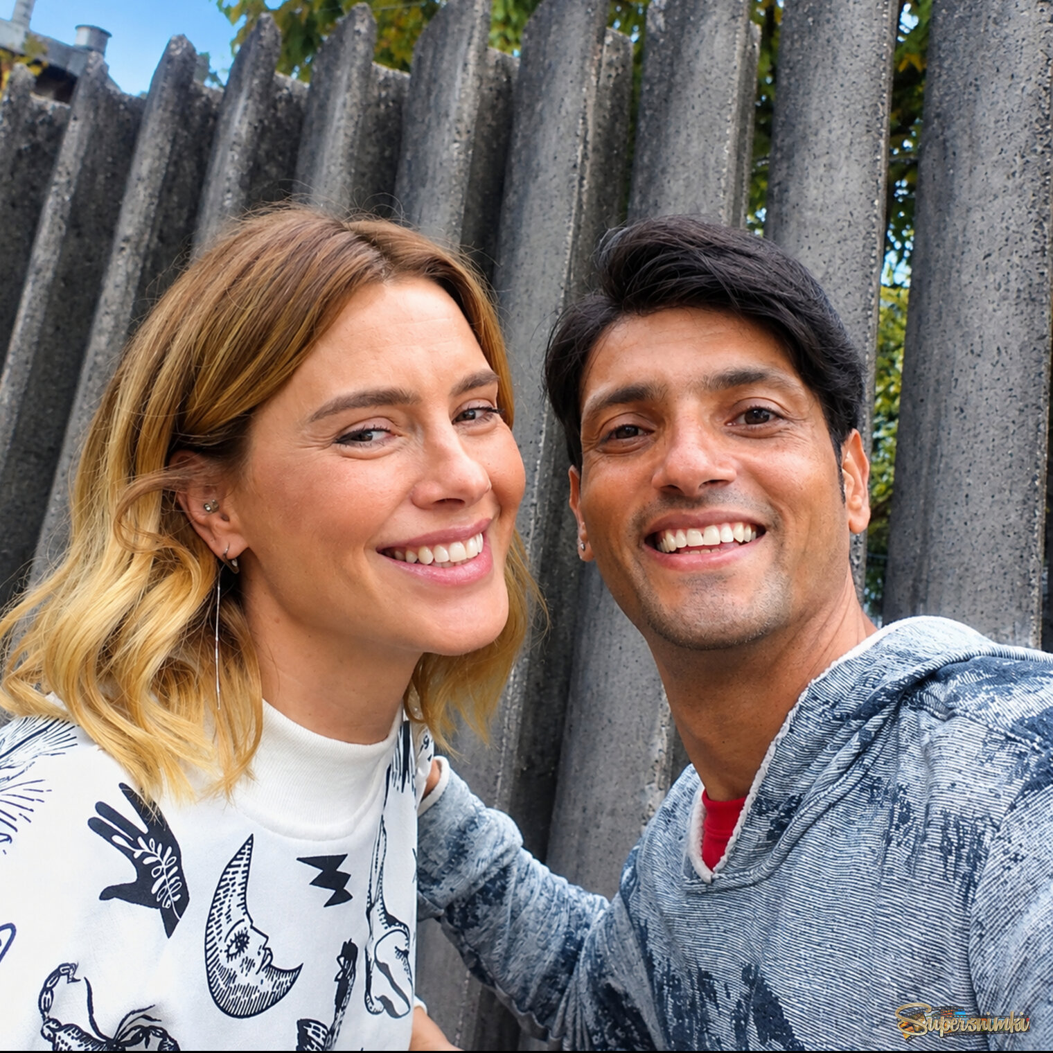 Romero Silva e Carolina Dieckmann na Globo
