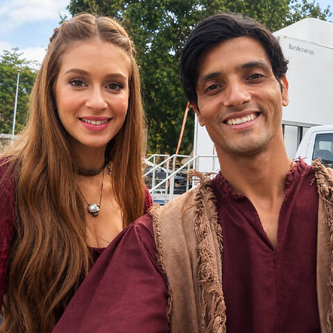 Romero Silva e Marina Ruy Barbosa na Globo
