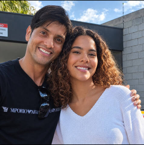 Romero Silva e Bella Campos na Globo